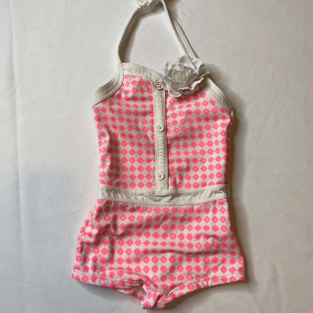Janie and Jack pink flower one piece